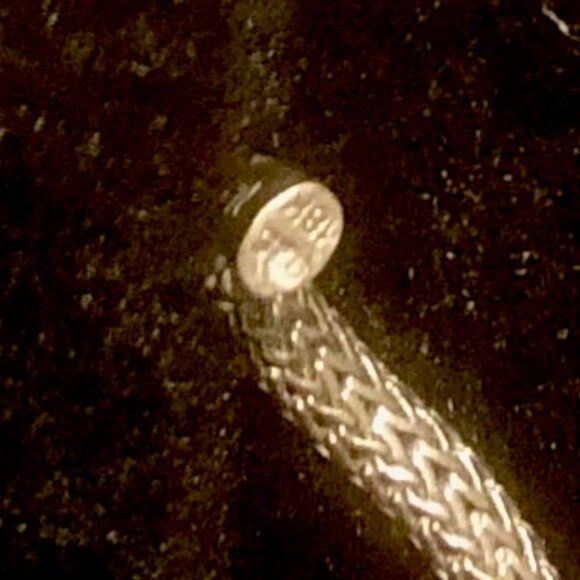 JOHN HARDY~CLASSIC CHAIN BRACELET~DIAMOND STERLING SILVER 18K YELLOW GOLD - Picture 6 of 6